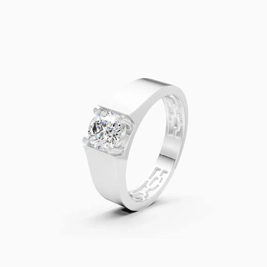Basalt Men's Solitaire Ring, 1.51 ct