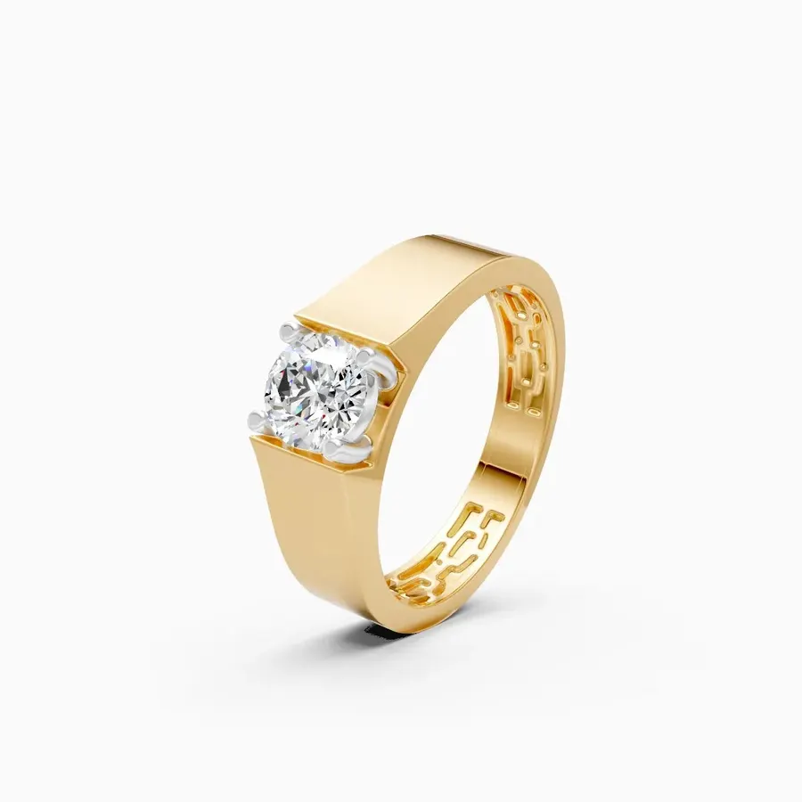 Basalt Men's Solitaire Ring, 1.51 ct