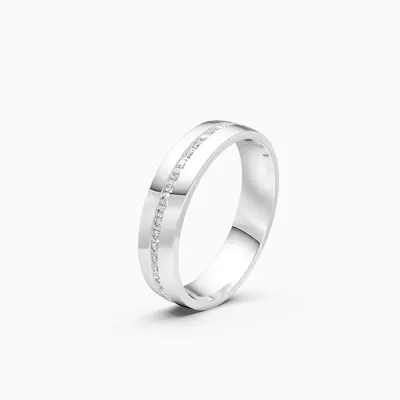 Basalt Channel-Set Ring