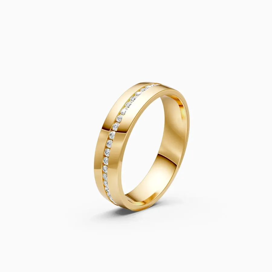 Basalt Channel-Set Ring