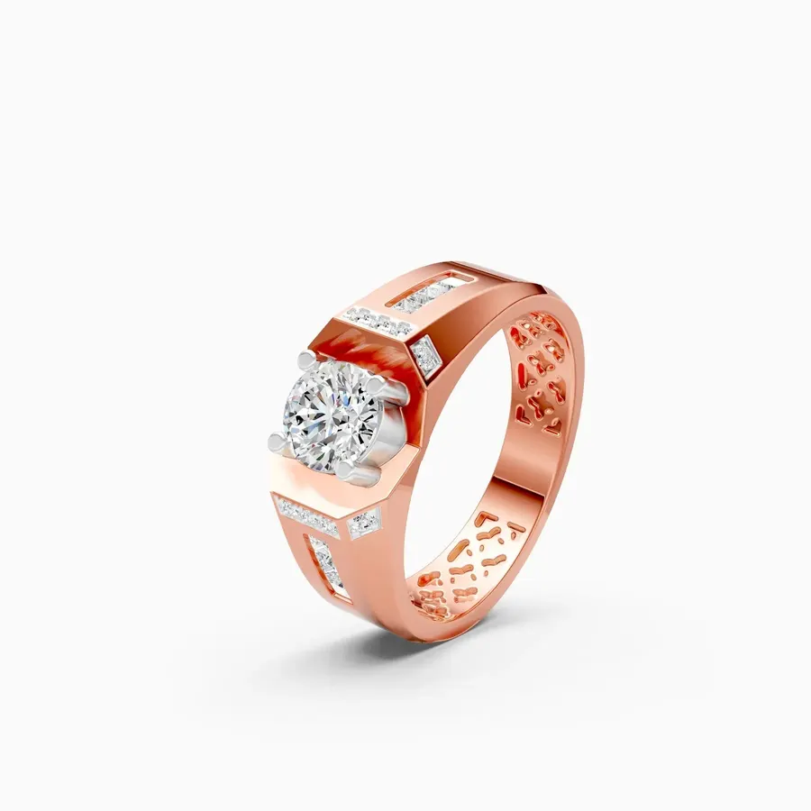 Basalt Men's Classic Solitaire Ring