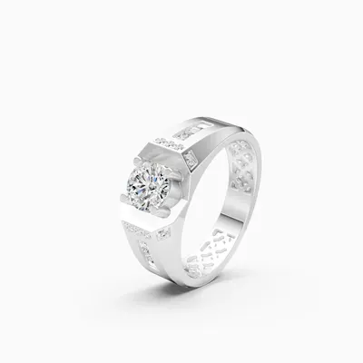Basalt Men's Classic Solitaire Ring