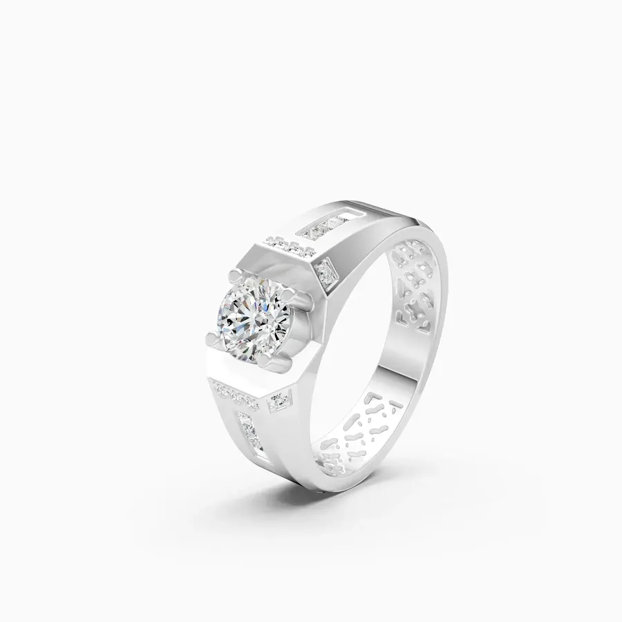 Basalt Men's Classic Solitaire Ring