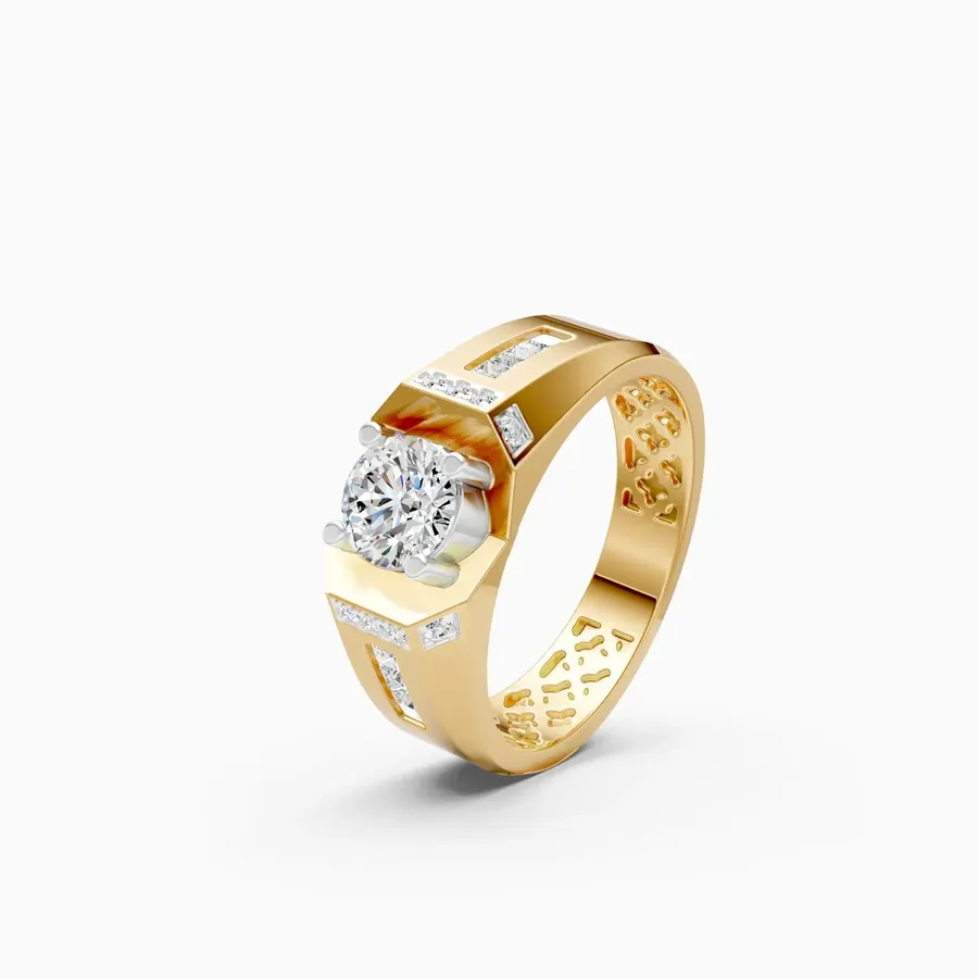 Basalt Men's Classic Solitaire Ring