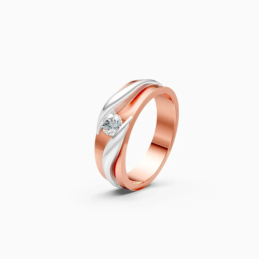 Basalt Orbit Solitaire Ring