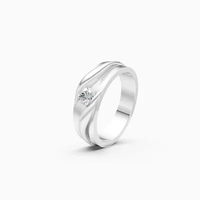 Basalt Orbit Solitaire Ring