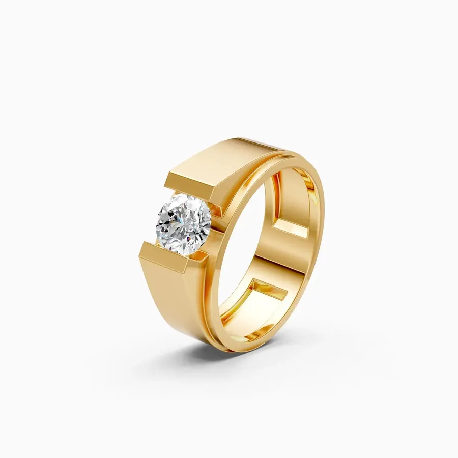 Basalt Men's Ring, 0.95 ct