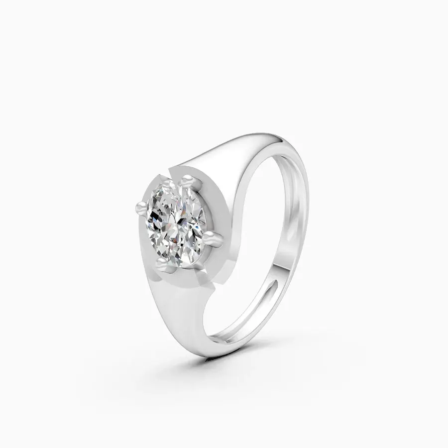 Drift Oval Solitaire Ring