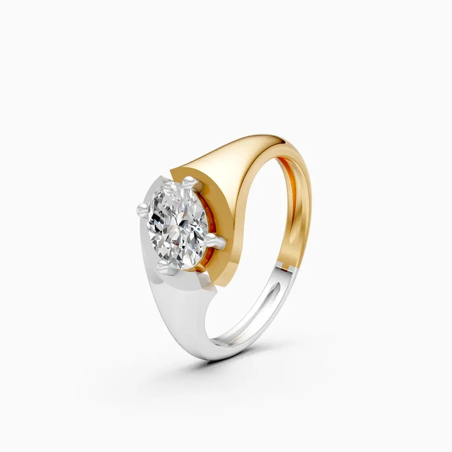 Drift Oval Solitaire Ring