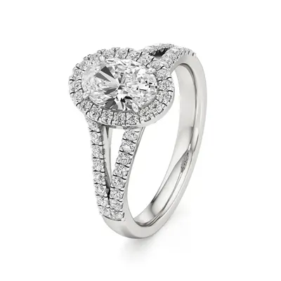 Rime Oval Classic Halo Ring