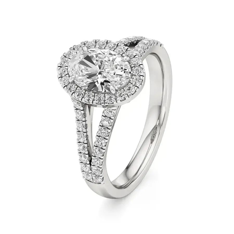 Rime Oval Classic Halo Ring