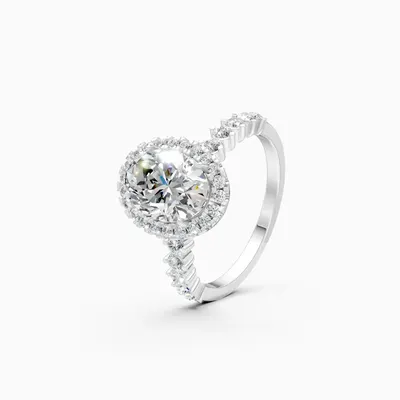 Rime Oval Solitaire Ring