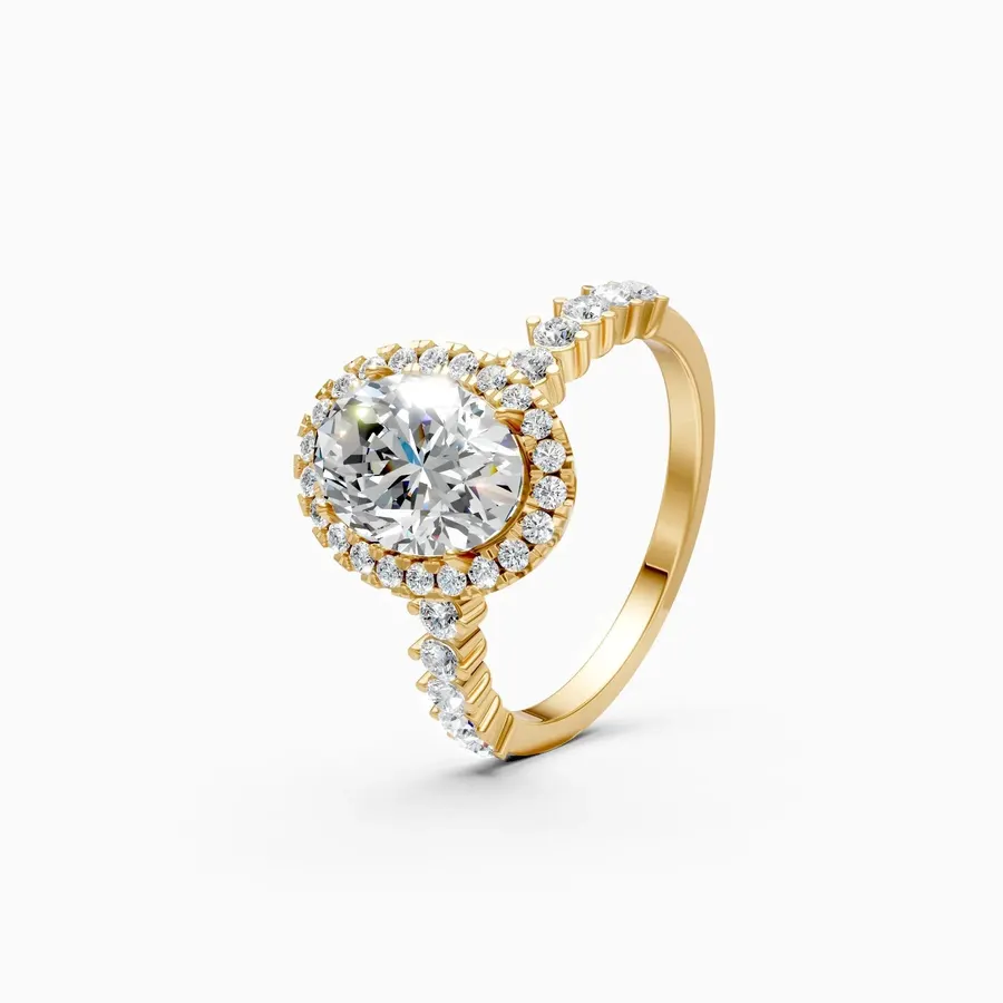 Rime Oval Solitaire Ring