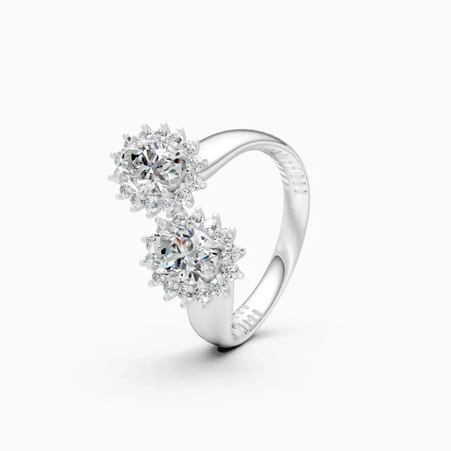 Rime Oval Open Halo Ring