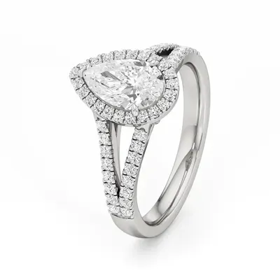 Rime Pear Solitaire Ring