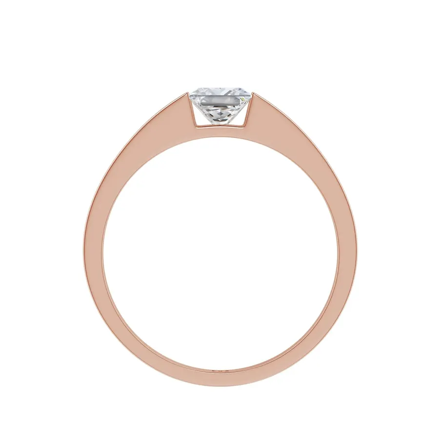 Basalt Princess Men's Solitaire Ring, 0.5 ct