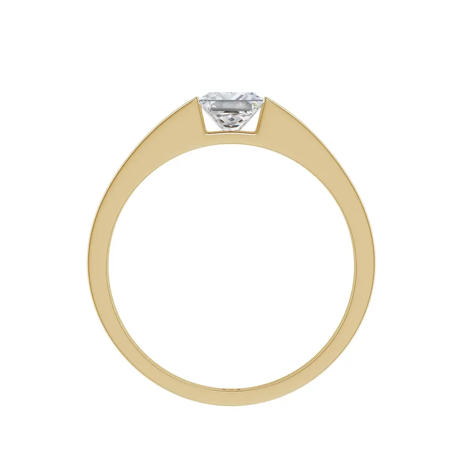 Basalt Princess Men's Solitaire Ring, 0.5 ct