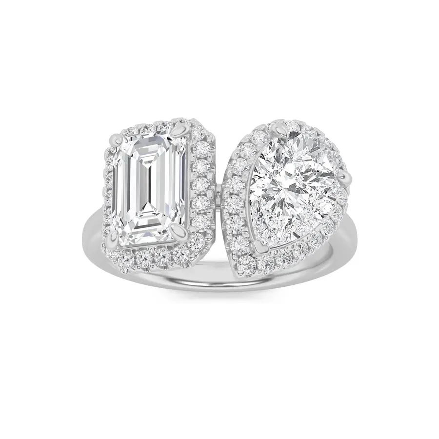 Sundog Emerald Halo Ring