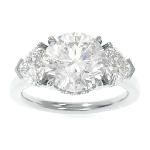 Three stone setting